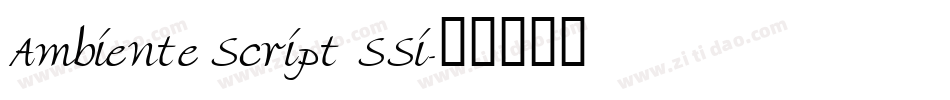 Ambiente Script SSi字体转换